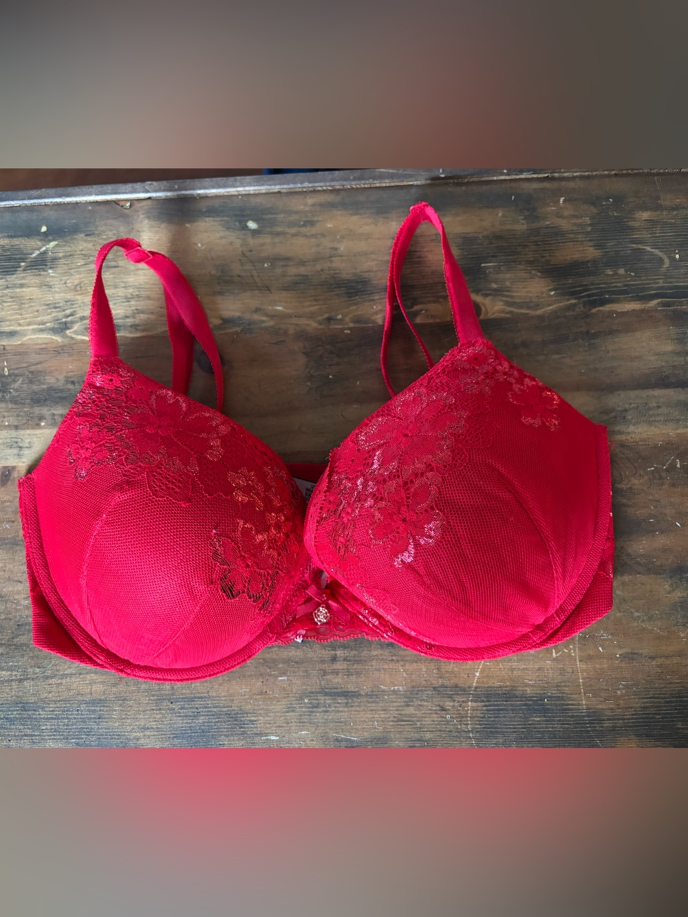 Victoria's Secret Red Lace Underwire Bra